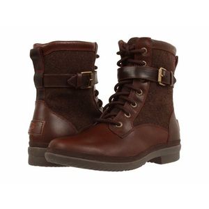 UGG Women’s Kesey WP Two Tone Lace Up Combat Boots